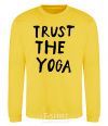 Свитшот Trust the yoga Солнечно желтый фото