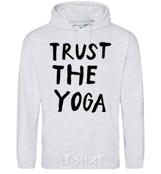 Men`s hoodie Trust the yoga sport-grey фото
