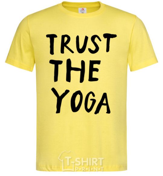 Мужская футболка Trust the yoga Лимонный фото