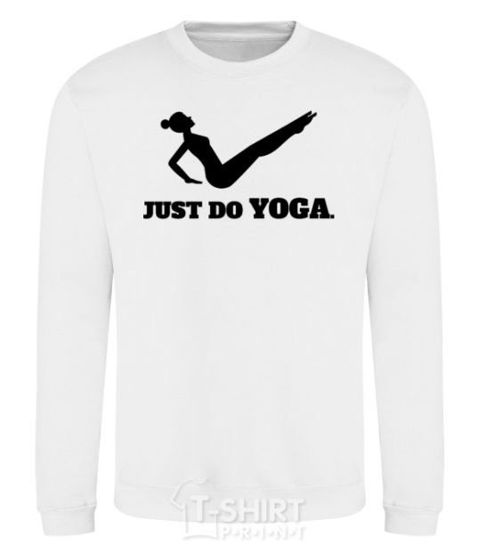 Sweatshirt Just do yoga White фото