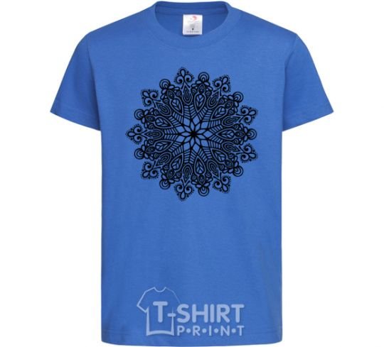 Kids T-shirt Hindi pattern royal-blue фото