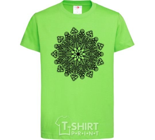 Kids T-shirt Hindi pattern orchid-green фото