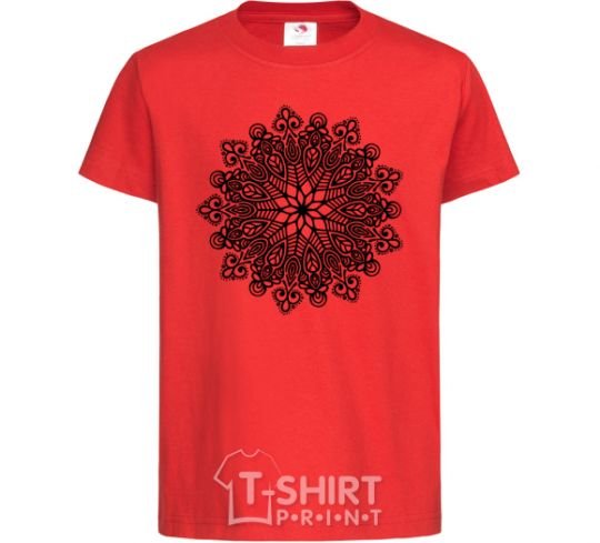 Kids T-shirt Hindi pattern red фото