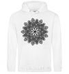 Men`s hoodie Hindi pattern White фото