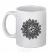 Ceramic mug Hindi pattern White фото