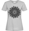 Women's T-shirt Hindi pattern grey фото