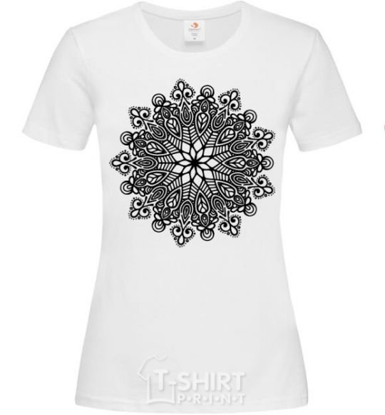 Women's T-shirt Hindi pattern White фото