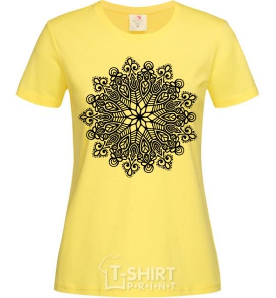 Women's T-shirt Hindi pattern cornsilk фото