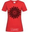 Women's T-shirt Hindi pattern red фото