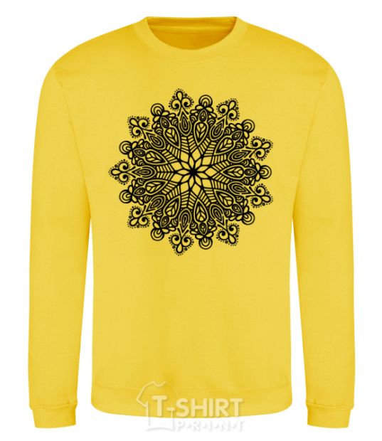 Sweatshirt Hindi pattern yellow фото