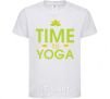 Kids T-shirt Time to yoga White фото
