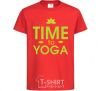 Kids T-shirt Time to yoga red фото