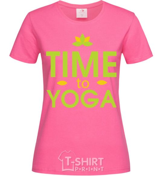 Women's T-shirt Time to yoga heliconia фото