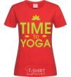 Women's T-shirt Time to yoga red фото