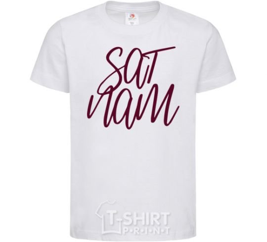 Kids T-shirt Sat nam White фото