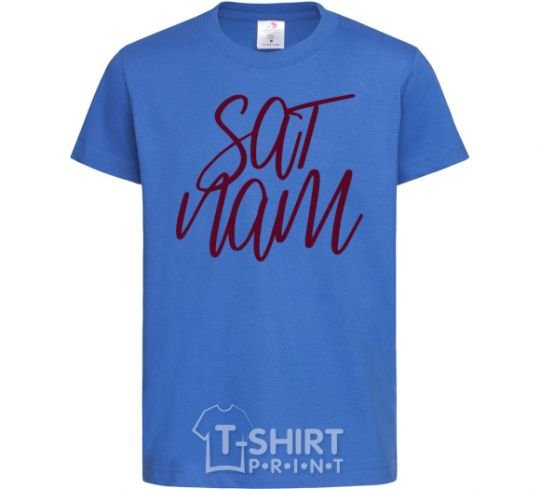 Kids T-shirt Sat nam royal-blue фото