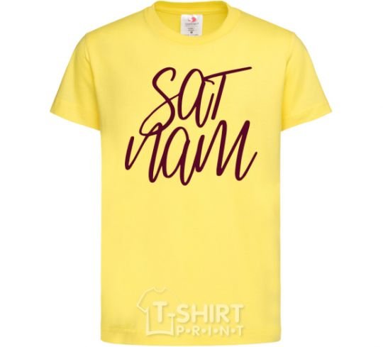 Детская футболка Sat nam Лимонный фото