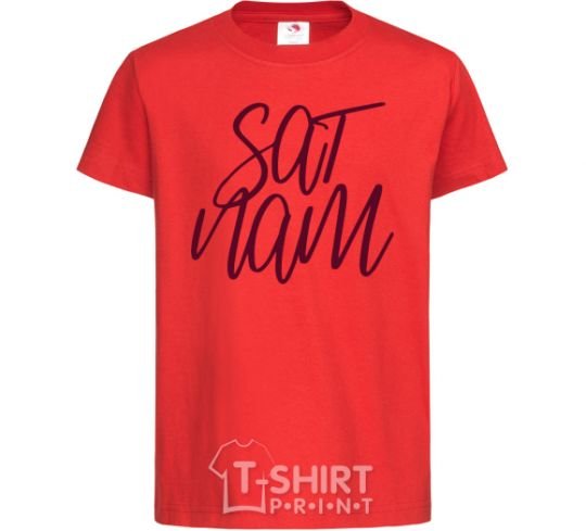 Kids T-shirt Sat nam red фото