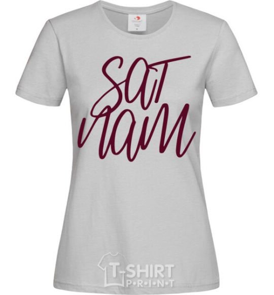 Женская футболка Sat nam Серый фото