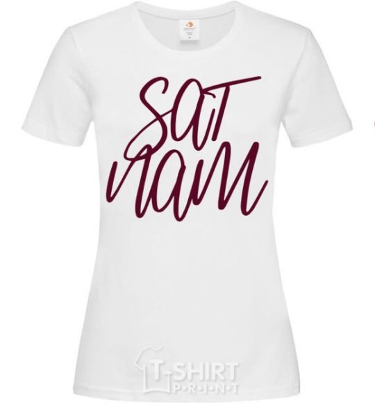 Женская футболка Sat nam Белый фото