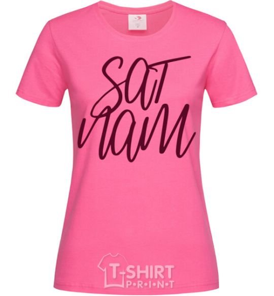 Женская футболка Sat nam Ярко-розовый фото
