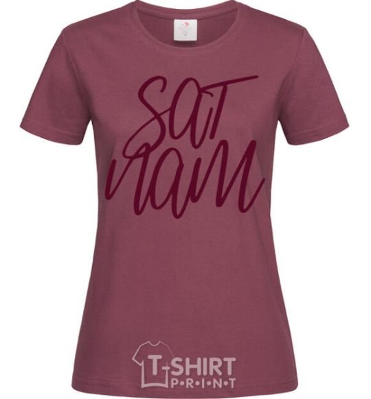 Женская футболка Sat nam Бордовый фото