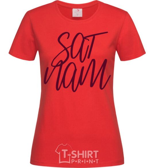 Женская футболка Sat nam Красный фото