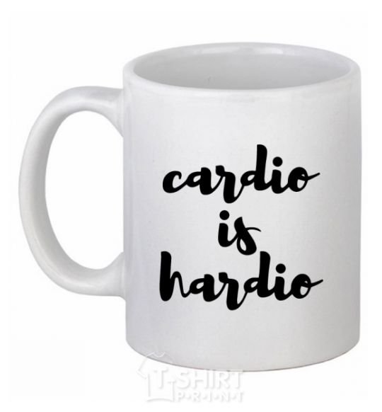 Ceramic mug Cardio is hardio White фото