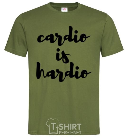 Men's T-Shirt Cardio is hardio millennial-khaki фото