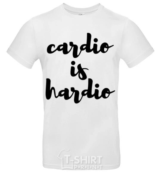 Men's T-Shirt Cardio is hardio White фото