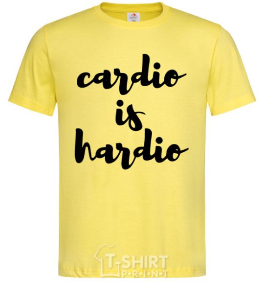 Men's T-Shirt Cardio is hardio cornsilk фото