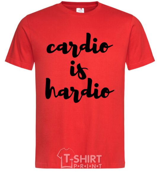 Men's T-Shirt Cardio is hardio red фото