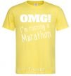 Мужская футболка OMG I'm running a marathon Лимонный фото
