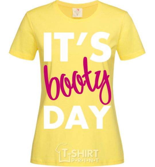 Женская футболка It's booty day Лимонный фото
