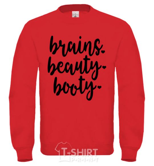 Sweatshirt Brains beauty booty yellow фото