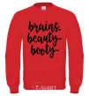 Sweatshirt Brains beauty booty yellow фото