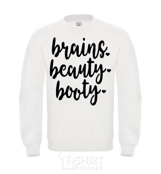 Sweatshirt Brains beauty booty White фото