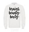 Sweatshirt Brains beauty booty White фото