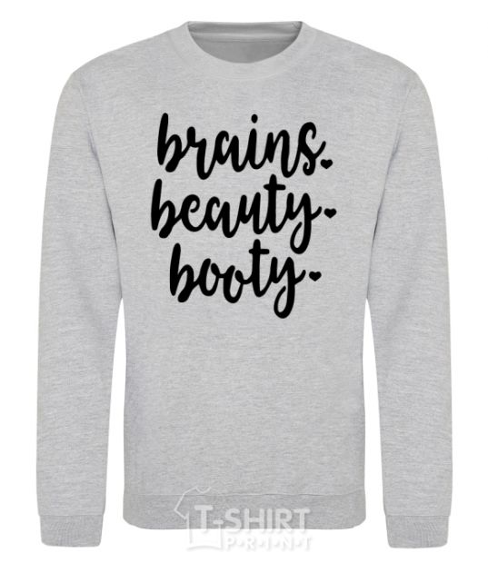 Sweatshirt Brains beauty booty sport-grey фото