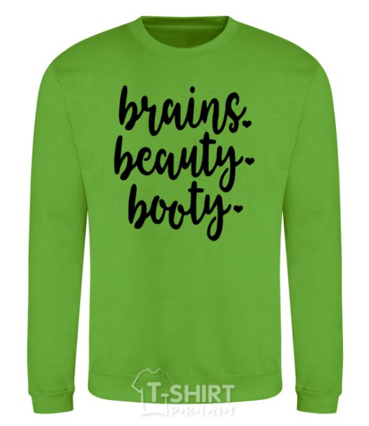 Sweatshirt Brains beauty booty orchid-green фото