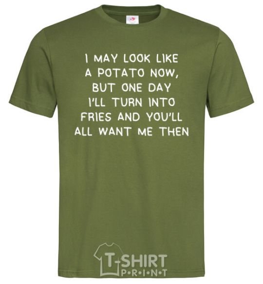 Men's T-Shirt I'll turn into fries millennial-khaki фото