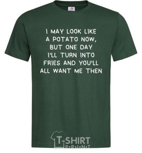Men's T-Shirt I'll turn into fries bottle-green фото