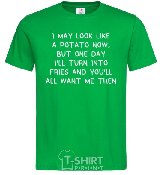 Men's T-Shirt I'll turn into fries kelly-green фото