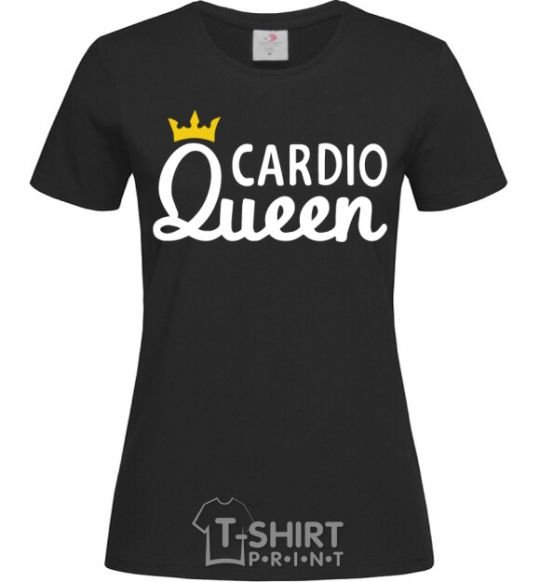 Женская футболка Cardio queen Черный фото