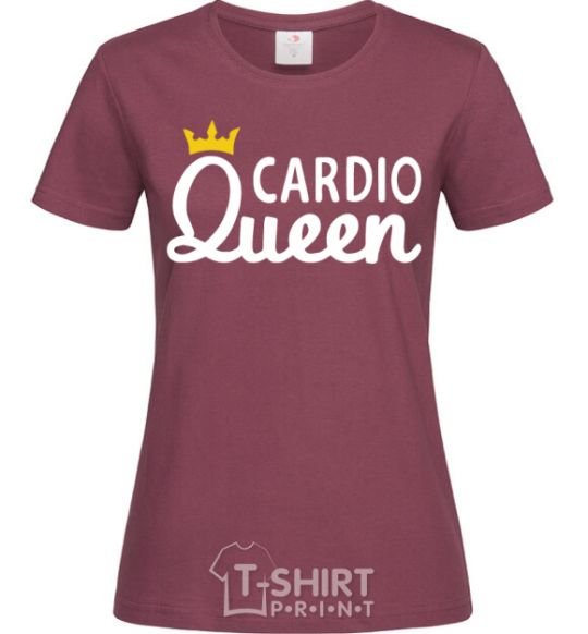 Women's T-shirt Cardio queen burgundy фото