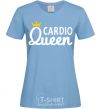 Women's T-shirt Cardio queen sky-blue фото