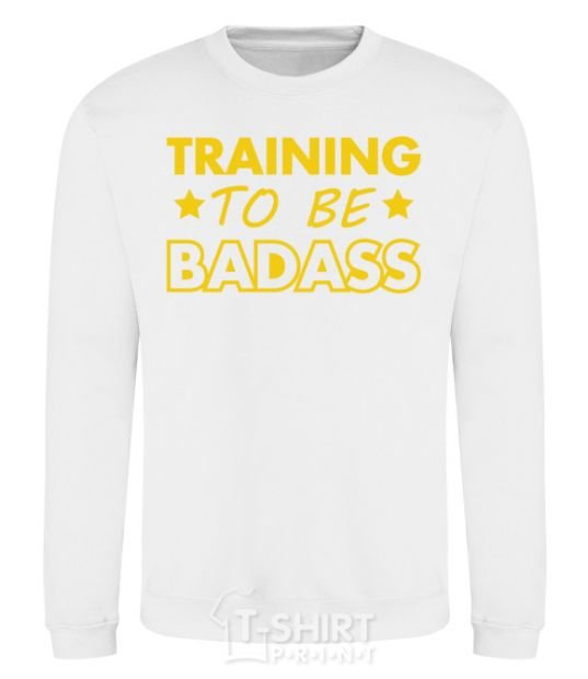 Свитшот Training to be badass Белый фото