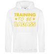 Men`s hoodie Training to be badass White фото