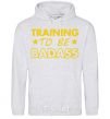 Men`s hoodie Training to be badass sport-grey фото