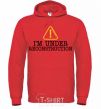 Men`s hoodie I'm under reconstruction bright-red фото